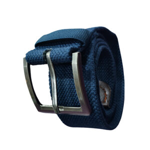 Premium Navy Blue Braided Elastic Stretch Belt –  Custom Fit