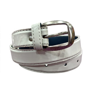 CTM Kid's Genuine Leather Basic Dress Belt – Classic White