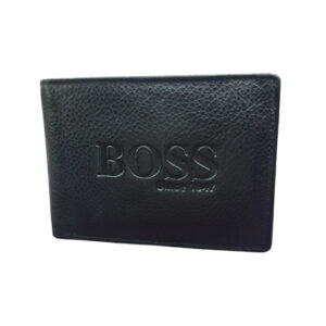 BOSS by Hugo Iconic Grained Leather Bifold Wallet - Black