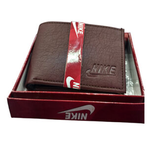 Nike Men’s Classic Bi-Fold Wallet – Deep Burgundy Textured Leather