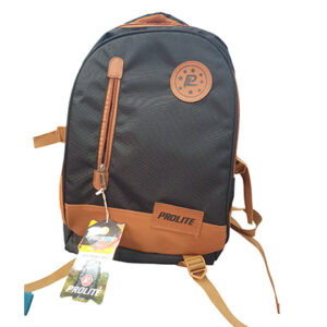 Prolite Heritage Series Casual Backpack – Charcoal Black & Tan Leatherette Edition