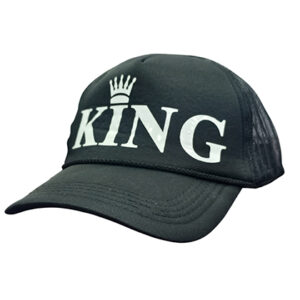 Black "KING" Crown Trucker Hat – Streetwear Edition
