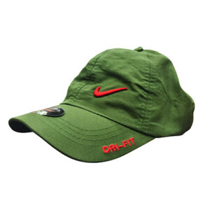 Nike Dri-FIT Performance Cap – Olive Green & Red