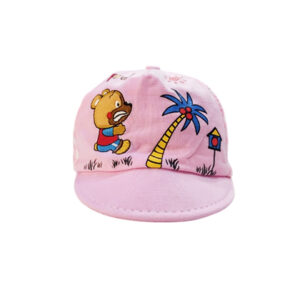 Pink Soft-Brim Baby Bear Sun Hat