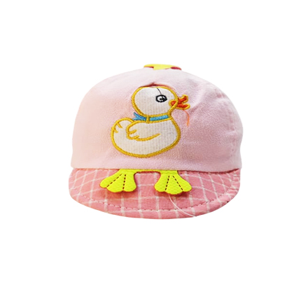 Pink Duckling Baby Hat with 3D Feet