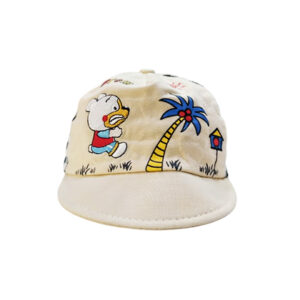 Off-White Kids Summer Hat,Cartoon Bear Sun Hat